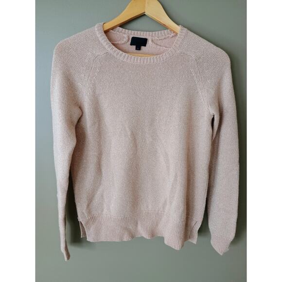 J crew Italian cashmere sparkly pink sweater xs baby doll ballet fairy core - Picture 1 of 6